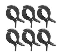 Lot de 6 pinces universelles pour poussette - Clip pour fixer des jouets, des chiffons à rot et des vêtements à la poussette, aux serviettes en mousseline - Couvertures, couvertures d'allaitement ou
