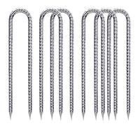 Lot de 6 piquets de Barres d'armature galvanisés de 30,5 cm, piquets de Tente Robustes pour Plantes, piquets en Tissu antirouille, pour Gazon Artificiel