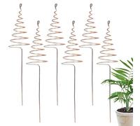 Lot de 6 piquets de jardin en cuivre pour culture électrique - Tuteurs en cuivre - Antenne de jardin en cuivre - Pour la culture des légumes, des fruits, des