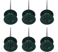 Lot de 6 piquets de protection de tuyau, guide de tuyau d'angle pour protection des plantes, serre, cour, pelouse, 24 x 9 cm, vert