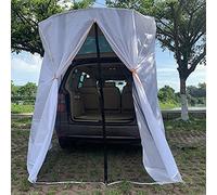 Abri de hayon pour SUV, abri d'intimité, imperméable, blanc, portable, vestiaire pour vélo, douche, plage, natation, L : l : 1,5 m : 1,5 m : 1,5 m : 2,3 m 6 piquets de tente à fixer