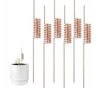 Lot de 6 piquets d'électrolyture en cuivre pur pour jardin, stimule la croissance des plantes, longue antenne améliore l'énergie du sol, soutien des légumes et des fleurs, installation durable et