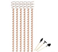 Lot de 6 piquets en cuivre pour plantes avec 3 outils de jardinage pour stimulation électrique des plantes et utilisation fiable en extérieur (longueur totale 34 cm)