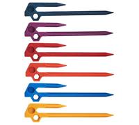 Lot de 6 piquets en métal pour Camping, piquets de Tente Heavy Dut Tent Stakes Pegs - Heavy Duty Professional Pegs - Crampons d'extérieur Multifonctions pour Tente, randonnée, Amis, collègues