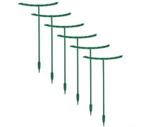 Lot de 6 piquets en plastique pour plantes grimpantes - Design demi-rond pour fleurs, tomates, hortensias, roses, 25 x 14,5 cm de large
