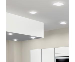 Lot de 6 plafonniers LED ALU encastrable blanc salon éclairage design lampe d'entrée SLIM