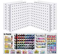 Lot de 6 planches à broches, organisateur mural pour tableau de bord, kits de tableau de chevilles pour l'organisation et le stockage, petit tableau de chevilles pour salle d'artisanat, garage,