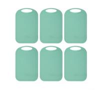 Lot de 6 planches à découper avec rainures pratiques pour minimiser le désordre lors de la coupe de produits frais, herbes et fromages à pâte molle à la maison (vert)