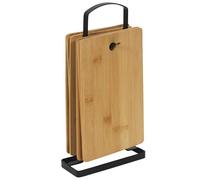 Lot de 6 Planches à Découper avec Support Métal Noir - BODIE