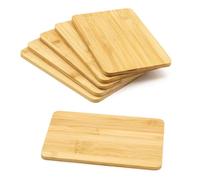 Lot de 6 planches à découper en bambou 22 x 14 cm - Planche de cuisine en bois - Tranche servier de cuisine - Planches naturelles