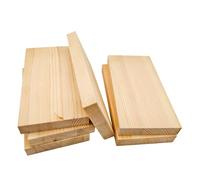 Lot de 6 Planches de bois rectangulaires en bois brut pour travaux manuels, 20 x 10 x 2 cm blocs de bois vierges pour sculpter, peindre et brûler