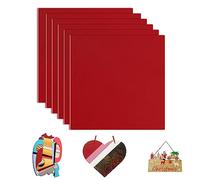 Lot de 6 planches en bois brut de couleur sélectionnée, rouge de Noël, 0,3 cm d'épaisseur, 30,5 x 30,5 cm, découpées au laser, découpées CNC, creuses, kits d'artisanat en bois pour enfants, peinture,