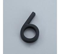 Lot de 6 plaques autocollantes 3D de 0 à 9 - 6 cm - ABS galvanisé - Pour appartement, porte, maison, boîte aux lettres, rue, hôtel, intérieur et extérieur - Noir