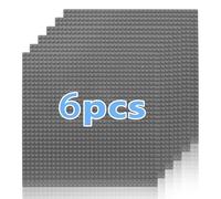 Lot de 6 plaques de base de construction classiques de 25,4 x 25,4 cm, planches de base pour jouets de construction à construire, tapis de construction de jouets en brique compatible avec toutes les