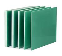 Lot de 6 plaques de fibre de verre FR4 vert d'eau, 100 x 100 mm et 200 x 200 mm - Panneaux isolants ultra-minces en résine époxy(200x200x0.3mm)