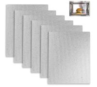 Lot de 6 plaques de mica pour four à micro-ondes, cache guide d'onde, plaques en mica 15 x 12 cm, pour four à micro-ondes, plaque de mica, accessoire de réparation, disque en mica pour tous les