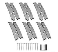 Lot de 6 plaques de serrage en acier inoxydable avec demi-vis filetées pour une fixation fiable