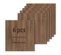 Lot de 6 plaques en bois de noyer non contreplaqué, bois de bricolage non traité pour modélisme, découpe laser, gravure laser, pyrogravure (100 x 100 x 5 mm)