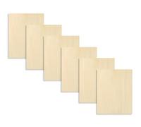 Lot de 6 plaques en bois de tilleul non traitées pour brûler et teindre