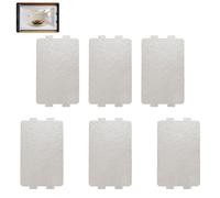 Lot de 6 plaques mica, couvercle de guide d'onde, plaques Mica, 6,5 x 11,5 cm, plaque mica pour four à micro-ondes, accessoires de réparation de rechange, micro onde à disque Mica pour tous les