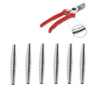 Lot de 6 plumes argentées pour sécateur de jardin en acier inoxydable - Ressort de rechange pour sécateur - Plumes de rechange en métal pour sécateur - Pour réparation de fleurs, sécateurs (6 cm, 7 cm