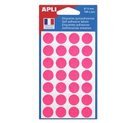 APLI Pastilles adhésives 111848 Ø 15 mm pochette de 168 rose