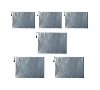Lot de 6 pochettes de rangement étanches à fermeture éclair Oxford pour documents et argent