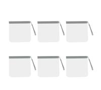 Lot de 6 pochettes de rangement transparentes pratiques pour les voyages et les organiseurs de maquillage pour femme, gris