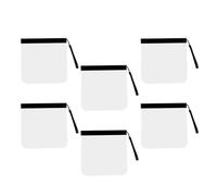Lot de 6 pochettes de rangement transparentes pratiques pour les voyages et les organiseurs de maquillage pour femme, Noir