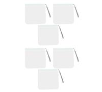 Lot de 6 pochettes de rangement transparentes pratiques pour les voyages et les organiseurs de maquillage pour femme, blanc
