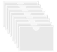 Lot de 6 pochettes transparentes autocollantes A4 en plastique imperméable avec notes autocollantes, pour la maison, le bureau, l'école et les voyages (transparent, 31 x 22,2 cm)
