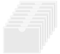 Lot de 6 pochettes transparentes autocollantes pour cartes - Format A4 - En plastique imperméable - Avec notes autocollantes - Pour la maison, le bureau, l'école et les voyages (transparent, 31 x 22,2
