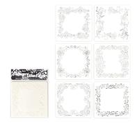 Lot de 6 pochoirs à fleurs ajourés 12, 7 x 12, 7 cm, modèles de dessin réutilisables en PET pour scrapbooking, peinture, art, décoration de la maison, pochoir de danse florale