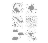 Lot de 6 pochoirs à points d'encre, modèles de dessin de cœur, pochoirs d'art et d'artisanat, pour scrapbooking, cartes faites à la main, projets artistiques, modèles de dessin de cœur, journal, encre