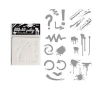 Lot de 6 pochoirs à points d'encre, modèles de dessin de cœur, pochoirs d'art et d'artisanat, pour scrapbooking, cartes faites à la main, projets artistiques, modèles de dessin de cœur, journal, encre