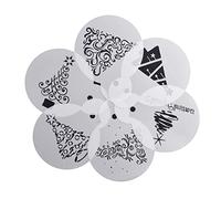 Lot de 6 pochoirs réutilisables pour peinture d'arbre de Noël pour loisirs créatifs, fabrication de cartes, journal intime, dessin et peinture pour enfants et adultes