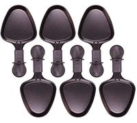 Lot de 6 poêlons à raclette ovales 27041 (L x l x H) : 10,5 x 10 x 1,4 cm (poêle) - Longueur totale : 19,7 cm - Passe au lave-vaisselle - Compatible avec Klarstein/Princess/Tistar/Tefal comme XA400102