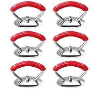 Lot de 6 poignées de couvercle de casserole en acier inoxydable anti-chaleur 8 x 4 cm 6 pièces en silicone et acier inoxydable adaptées pour la cuisine une fixation permettant un nettoyage ou un