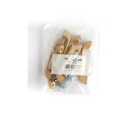 Lot de 6 poignées de meuble entraxe 96 mm bois verni