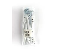 Lot de 6 poignées de meuble entraxe 96 mm plastique brillant