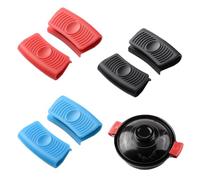 Lot de 6 poignées universelles en silicone amovibles pour casseroles : isolantes et thermo-résistantes, manchettes et maniques incluses. Protégez vos mains des poignées chaudes avec ce kit pratique.