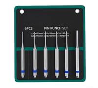 Lot de 6 poinçons cylindriques en acier galvanisé au chrome vanadium pour réparation de montres 2 à 8 mm