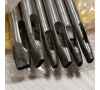 Lot de 6 poinçons ovales en acier à haute teneur en carbone pour joints, plastique, caoutchouc, vinyle, 3 mm à 8 mm