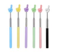 Lot de 6 pointeurs rétractables pour enseignants - Fournitures scolaires pour la lecture des enseignants - Pour enseigner en classe