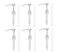 Lot de 6 pompes doseuses pour sirop Monin sans sucre, distributeur de précision de 5 ml, réutilisables, compatibles avec bouteilles de 250 ml, pour sirop Monin, famille, café, restaurant (31 à 410