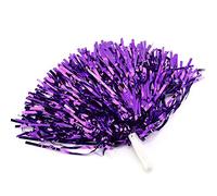 Lot de 6 pompons de cheerleader, excellent ajout pour les événements sportifs, danseurs de fête, accessoires de joie pour spectacles avec matériel animal (violet)