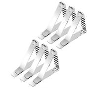 Lot de 6 porte-chiffons / pinces à linge Argent