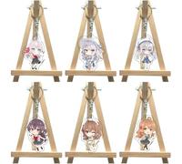 Lot de 6 Porte-Clés - Badge - Pendentif Corde Téléphone Mobile Anime Alya Sometimes Hides Her Feelings in Russian Alisa Maria - Personnages Kawaii, Idéal pour Cadeau Otaku (Fans d'Anime)