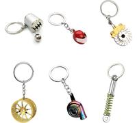 Lot De 6 Porte-Clés Pour Amateurs De Voitures Porte-Clés Jante Créatif Pièces Automobiles Porte-Clés Pendentif Pour Décoration De Voiture Cadeau D'anniversaire Pour Hommes Et Femme[Car4211993]