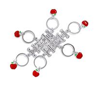 Lot de 6 porte-clés puzzle en acier inoxydable pour enseignant, cadeau de remise de diplôme, cadeau pour enseignant, souvenir en métal, pour la fête des enseignants, la Saint-Valentin